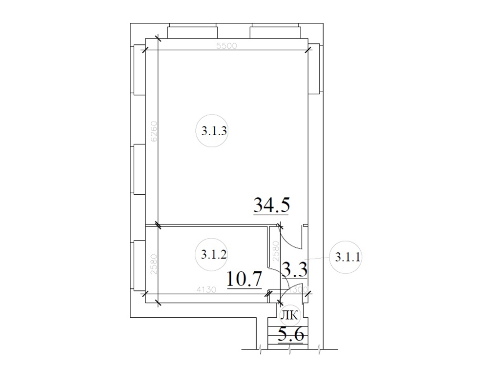 Планировка 3 этажа